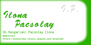 ilona pacsolay business card